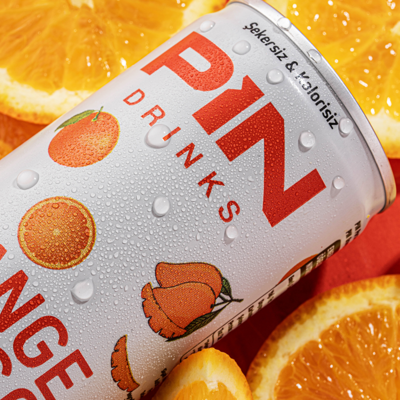 PIN Drinks Orange Mango - A vibrant blend of orange and mango for a delightful taste sensation. Sugar-free, calorie-free, preservative-free, colorant-free, plant-based, gluten-free, and vegan beverage.